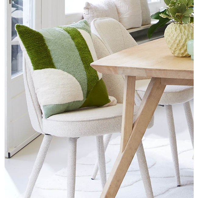 Light en Living Kussen 45x45 cm TOFNA groen+wit