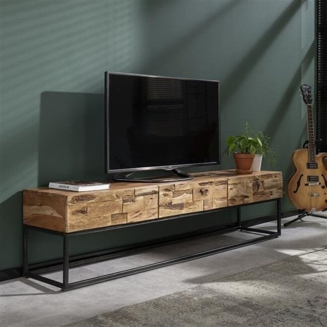WoonStijl TV-meubel Mill acacia 180 cm  - 3 lades