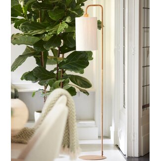 Light en Living Vloerlamp 33,5x28x155 cm DONIO hout print naturel+touw crème