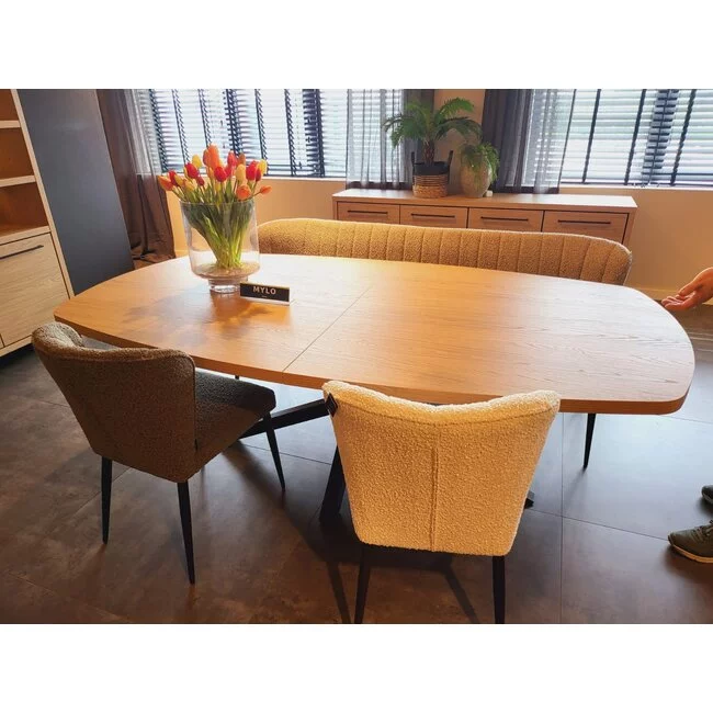 WoonMax Eettafel Mylo Deens Ovaal Lamulux  uitschuifbaar  - Diverse kleuren en 5 afmetingen