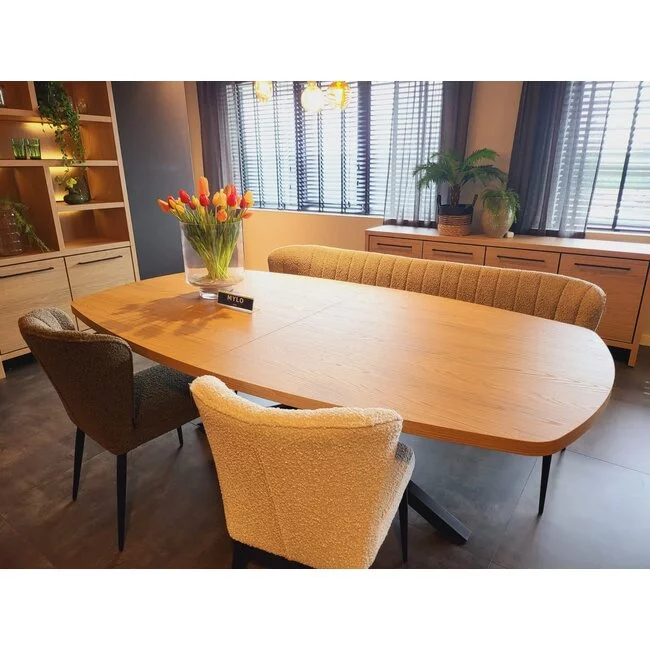 WoonMax Eettafel Mylo Deens Ovaal Lamulux  uitschuifbaar  - Diverse kleuren en 5 afmetingen