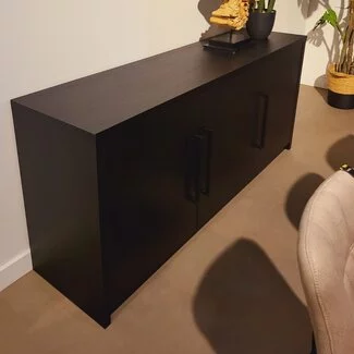 WoonMax Dressoir Broadway 3 deurs - Noir - 180 cm