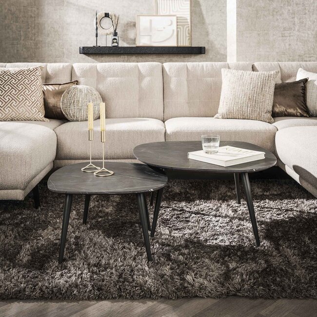 WoonStijl Salontafel set van 2 Rock shaped organisch
