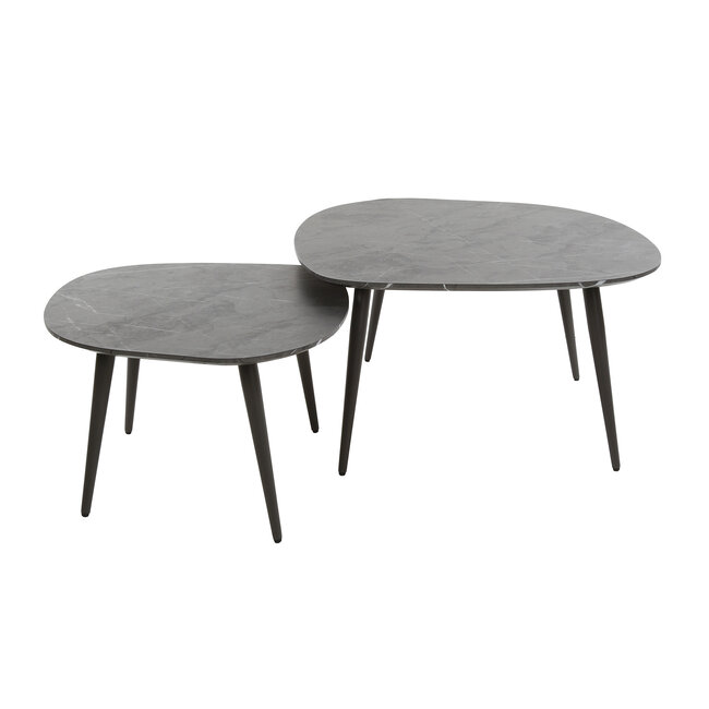 WoonStijl Salontafel set van 2 Rock shaped organisch