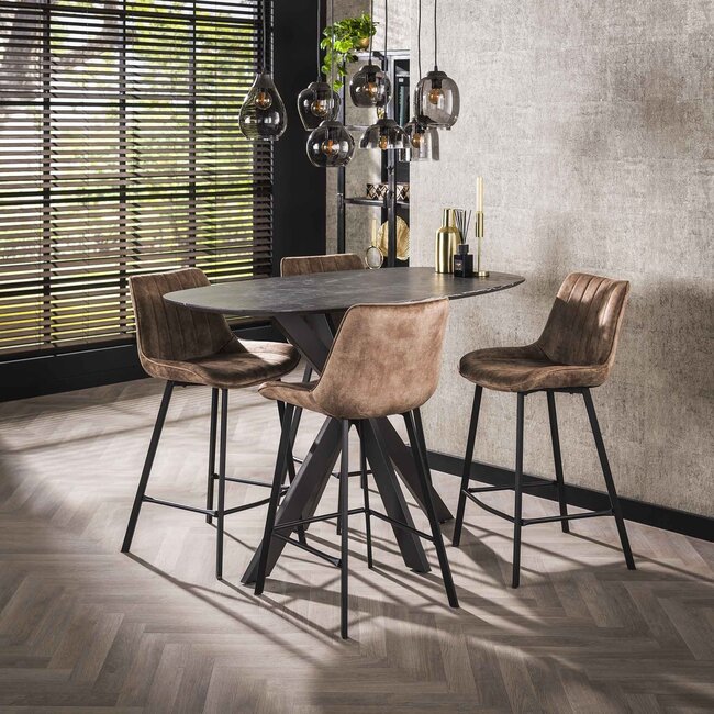 WoonStijl Bartafel kruisframe deens ovaal 140 cm