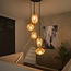 WoonStijl Hanglamp 5L V-shape pattern getrapt