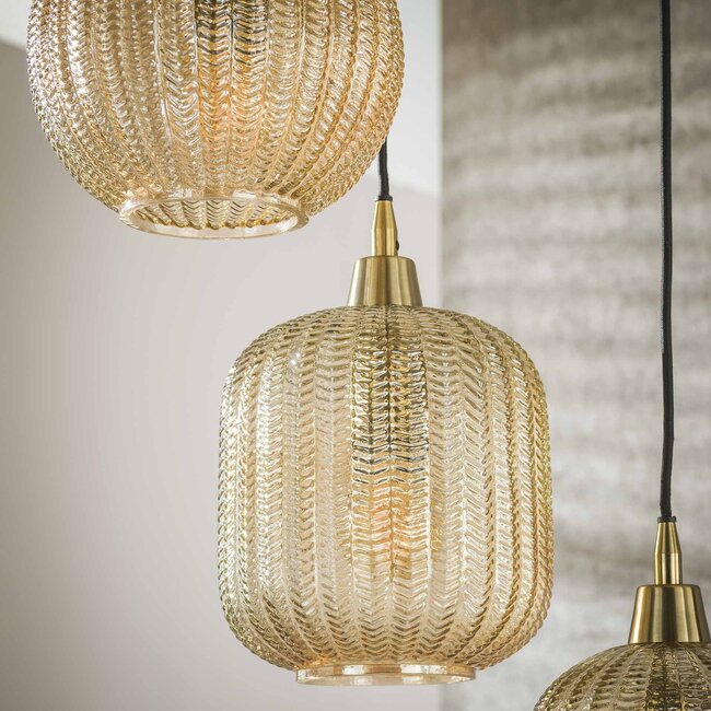 WoonStijl Hanglamp 5L V-shape pattern getrapt
