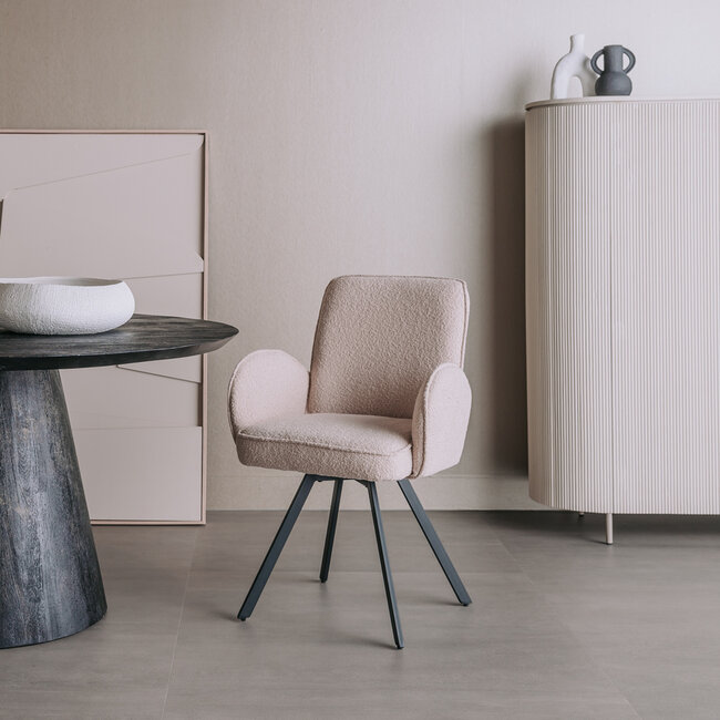 Tower Living Eettafelstoel Livo draaistoel Ascot 12 beige