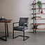 Tower Living Eetkamerstoel Ferro met armleuning - Cognac, donkerbruin, antraciet en groen