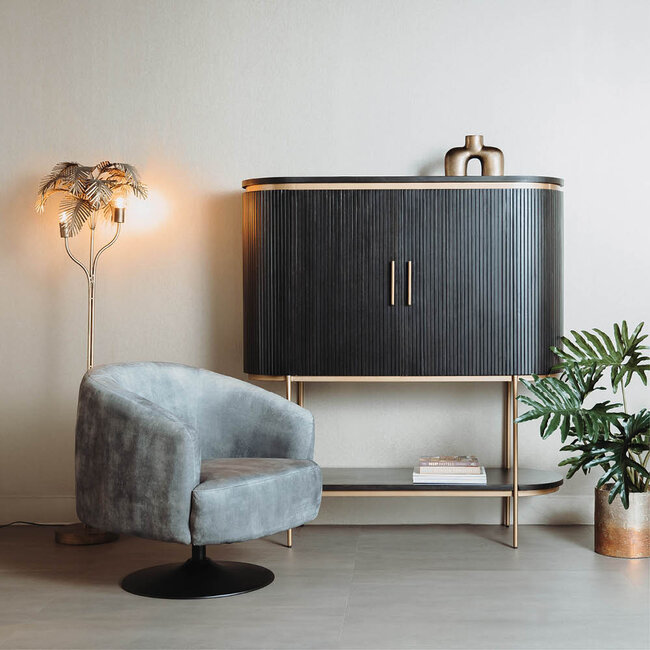 Tower Living Fauteuil Barga - groen, goud en grijs