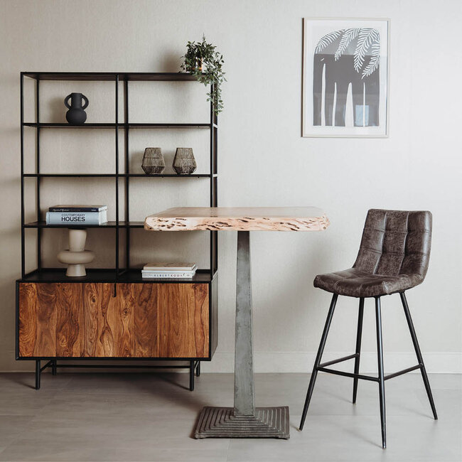Tower Living Barstoel Navarra - Antraciet of Cognac