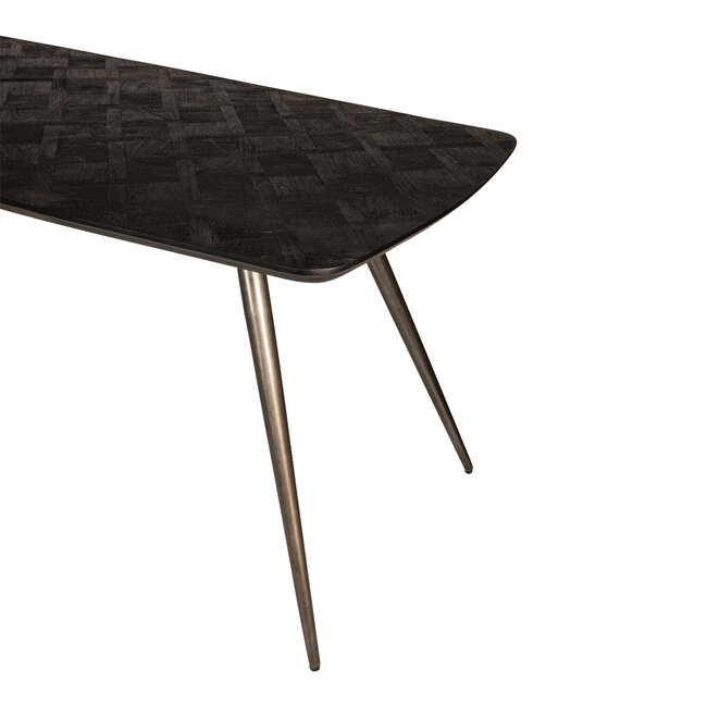 PTMD Eettafel Fieron Acacia zwart ovaal 240 cm