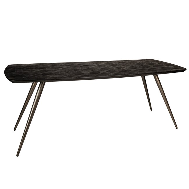 PTMD Eettafel Fieron Acacia zwart ovaal 240 cm