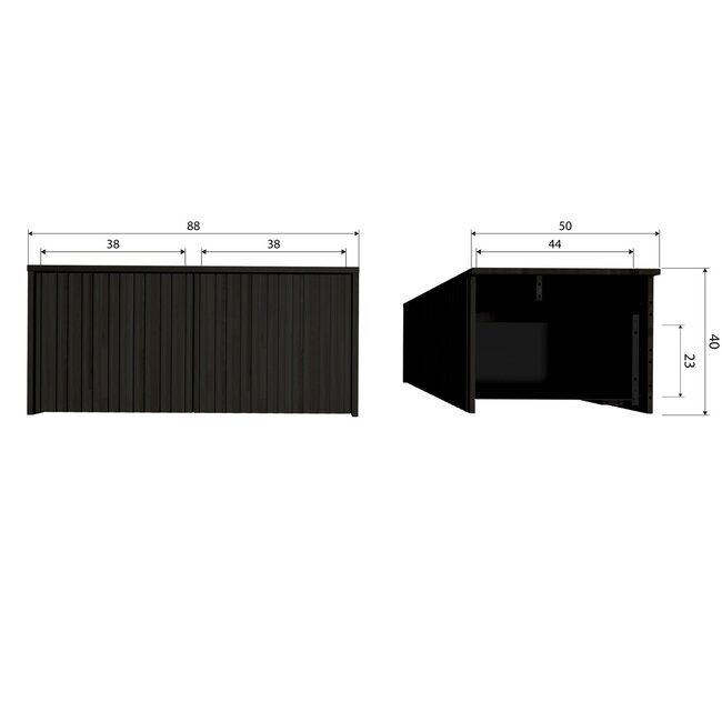 Woood New gravure kistbank essen espresso [fsc]
