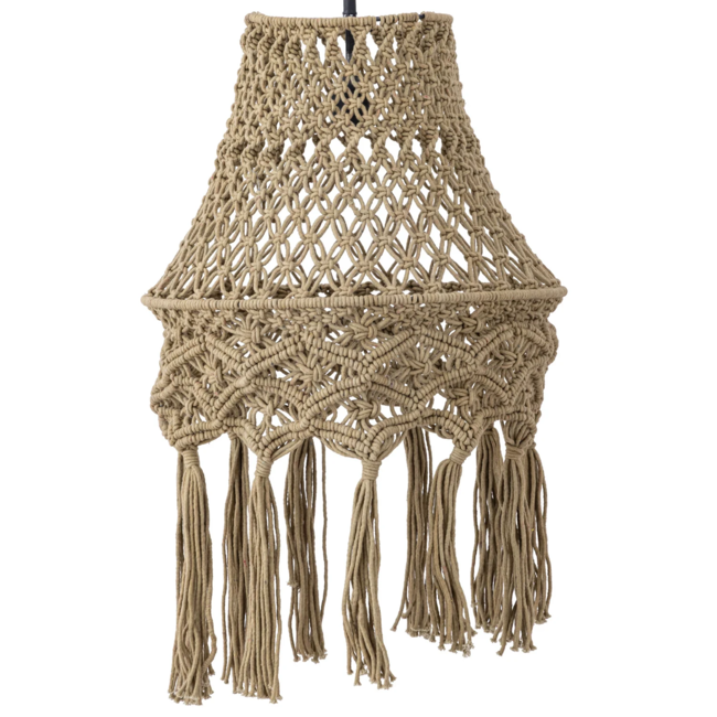 PTMD Hanglamp Milley Green cotton macrame