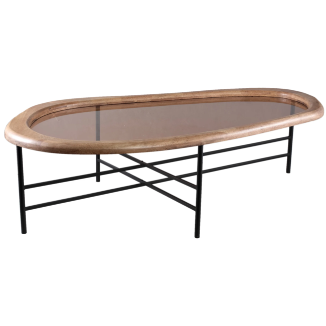 PTMD Salontafel Neelix Natural rubberwood organic L