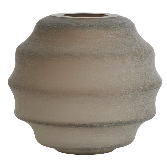 Light en Living Vaas deco Ø32,5x29 cm NAYORO mat glas licht bruin