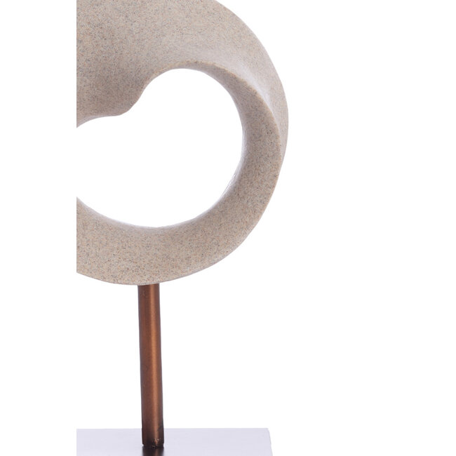 Light en Living Ornament op voet 20x10x30 cm TUZLA taupe+donker brons