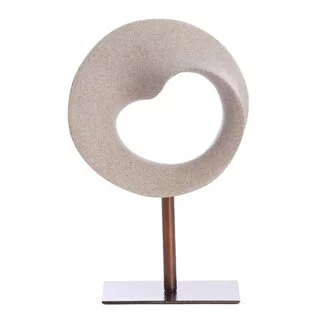Light en Living Ornament op voet 20x10x30 cm TUZLA taupe+donker brons