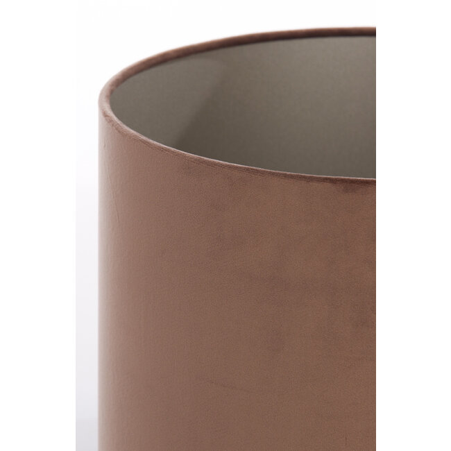 Light en Living Kap cilinder 40x40x30 cm VELOURS chocolade bruin