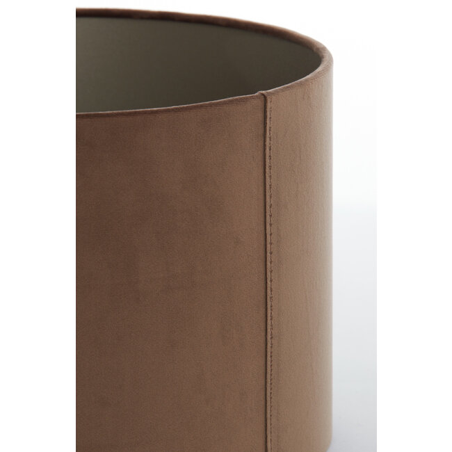 Light en Living Kap cilinder 40x40x30 cm VELOURS chocolade bruin