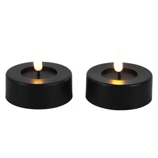 Countryfield Maxi theelicht Ø6,7CM LED Patio set van 2 zwart