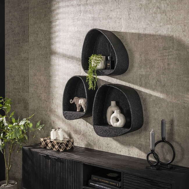 WoonStijl Wandschap metallic breed