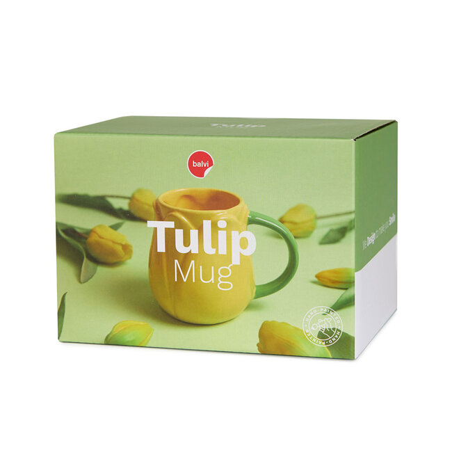 Balvi Mok Tulp geel keramiek
