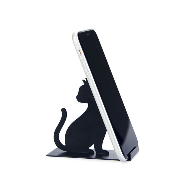 Balvi Telefoonhouder Feline zwart metaal