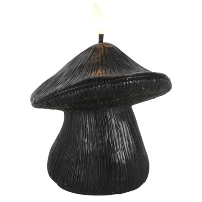 Countryfield Paddestoel kaars LED Lyon S zwart