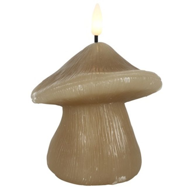 Countryfield Paddestoel kaars LED Lyon S beige