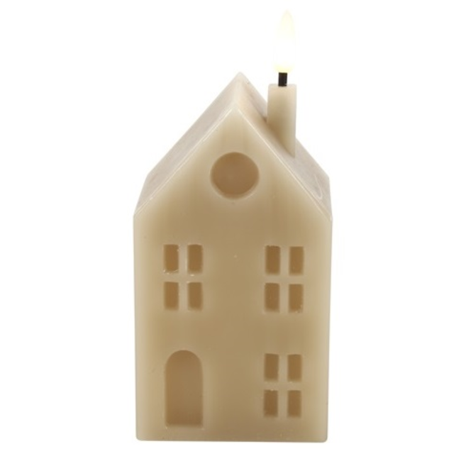 Countryfield Huis kaars LED Lyon M beige