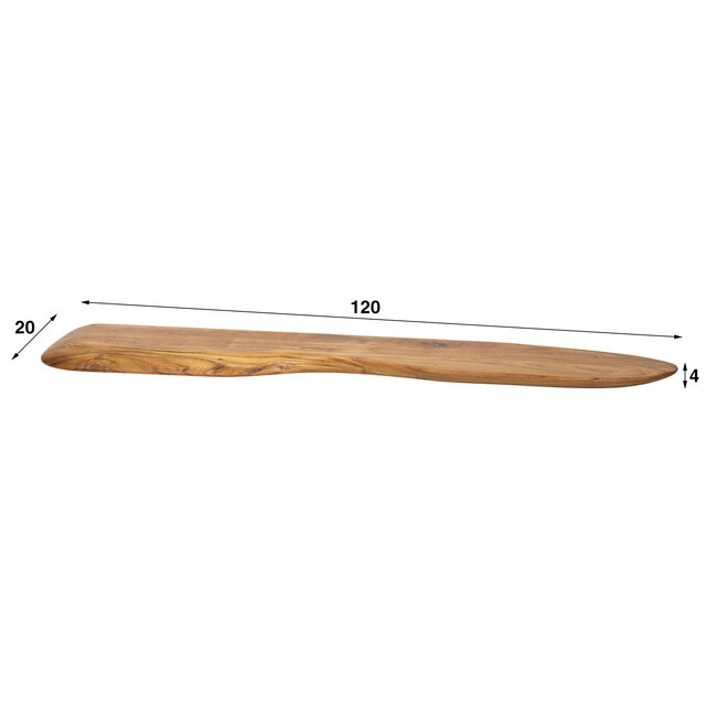 WoonStijl Wandplank 120 cm organisch acacia