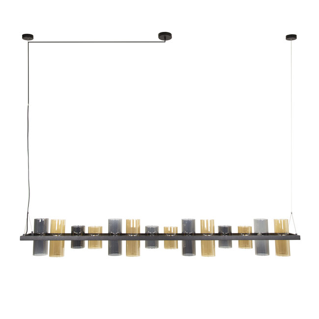 WoonStijl Hanglamp 14L cylinder mixed glass