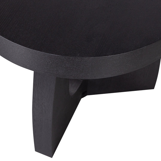 Woood Tala bijzettafel mdf fineer zwart ø45cm