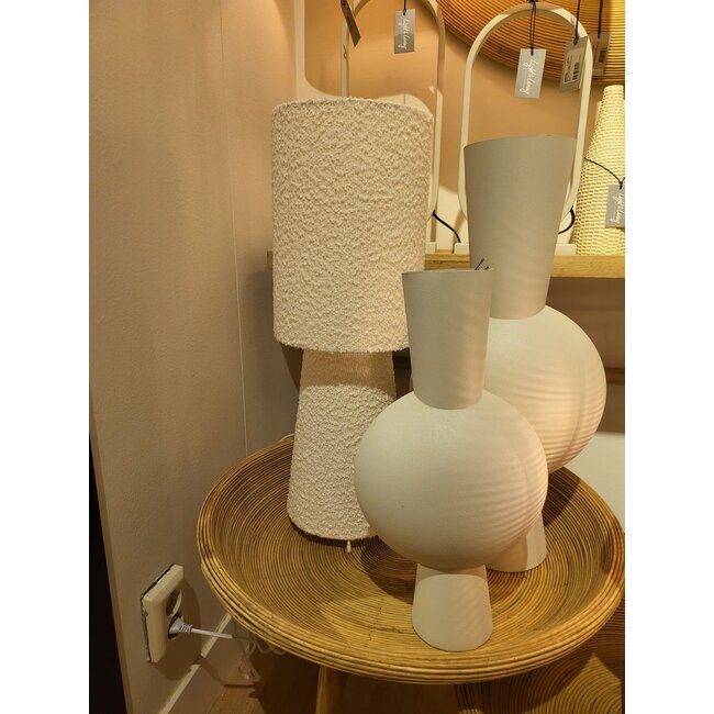 Light en Living Vaas deco 31x20x60 cm KAVANDU licht  crème