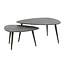 WoonStijl Salontafel set van 2 pear shaped organisch