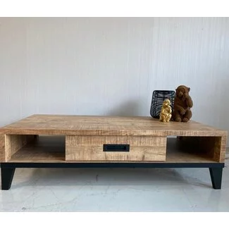 WoonMax Vigo Dark Mango Salontafel met 1 lade