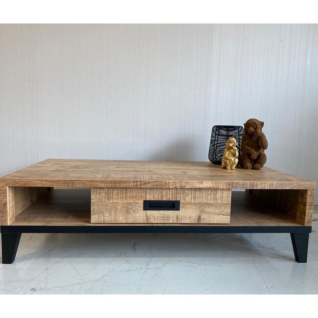 WoonMax Vigo Dark Mango salontafel lamulux met 1 lade