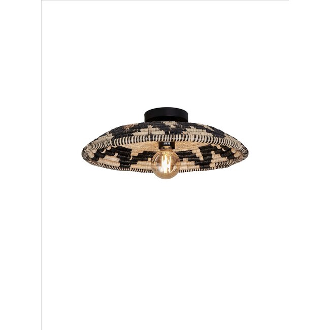 Good&Mojo Plafonniere Andros dia. 45cm zwart/naturel