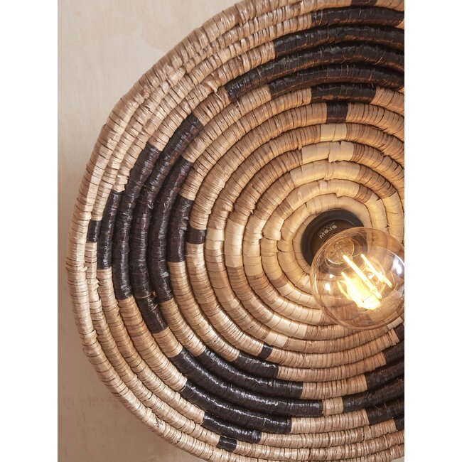 Good&Mojo Wandlamp Andros dia. 45cm zwart/naturel/wit