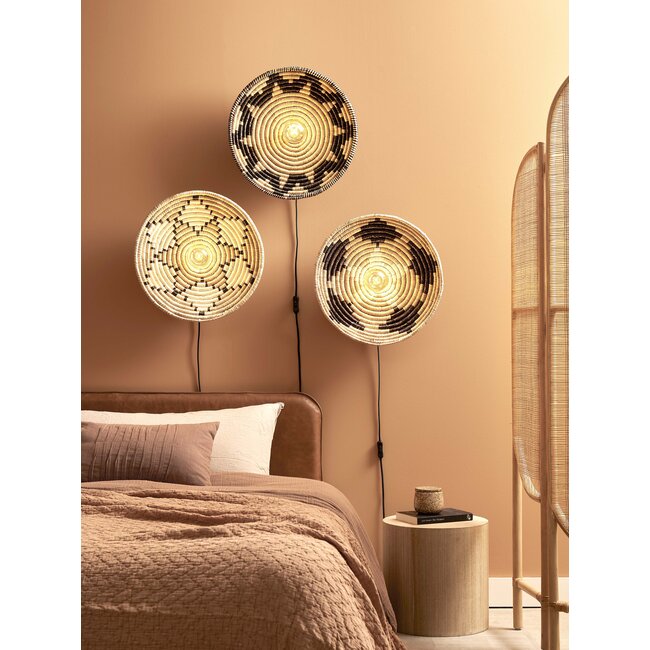 Good&Mojo Wandlamp Andros dia. 45cm naturel/wit