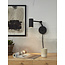 it's about RoMi Wandlamp ijzer Montreux zwart - Industriële wandverlichting