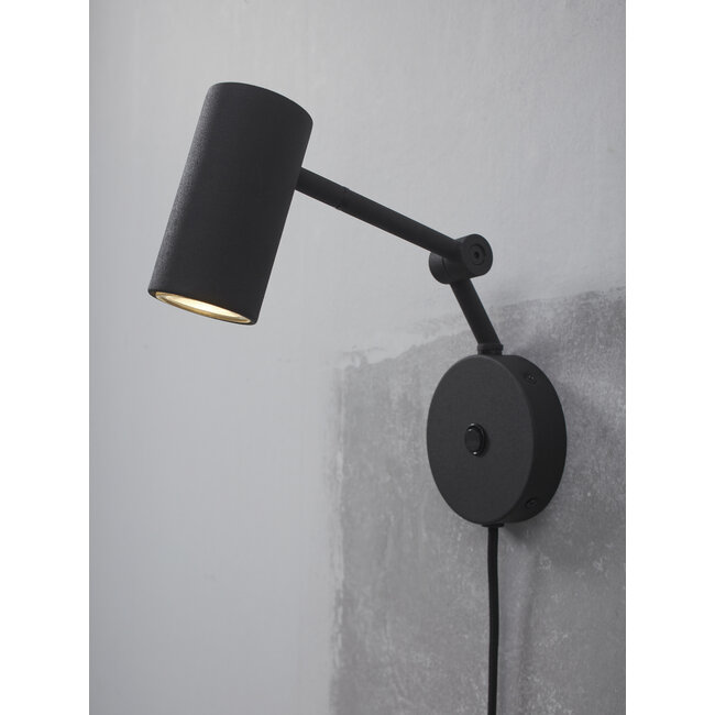 it's about RoMi Wandlamp ijzer Montreux zwart - Industriële wandverlichting