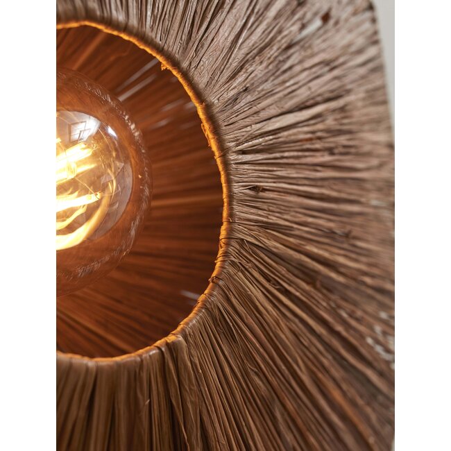 it's about RoMi Plafonniere Panama dia. 45cm bruin - Raffia Plafondlamp