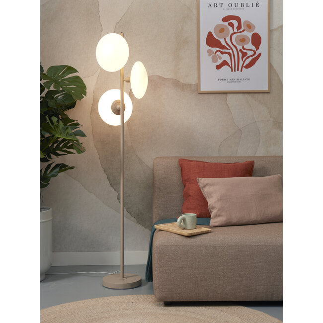 it's about RoMi Vloerlamp Sapporo 3-schijf wit/zand