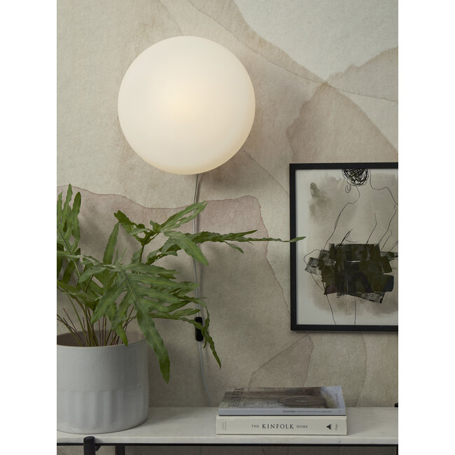 it's about RoMi Wandlamp Sapporo glas wit/zand L