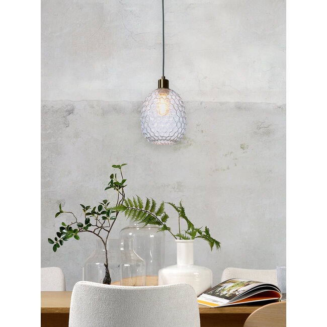 it's about RoMi Hanglamp glas Venice ovaal transparant