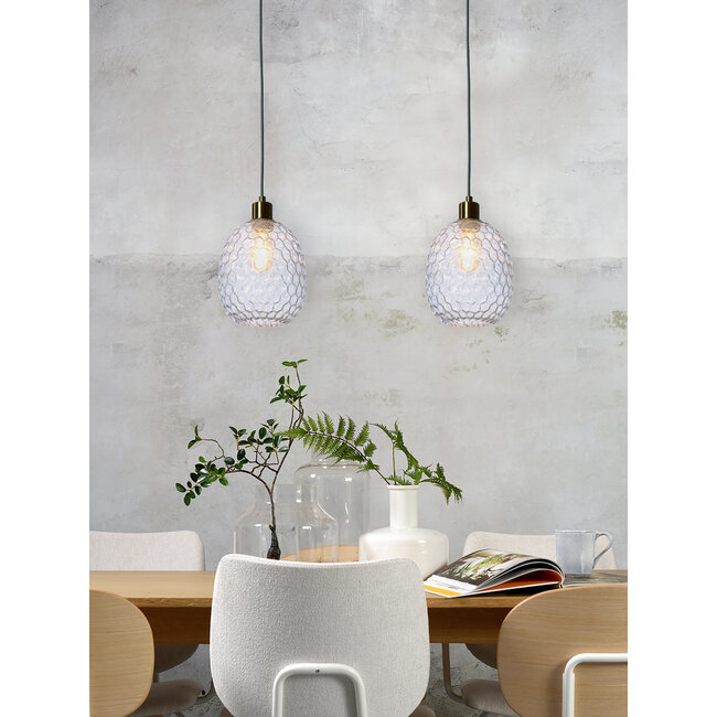 it's about RoMi Hanglamp glas Venice ovaal transparant
