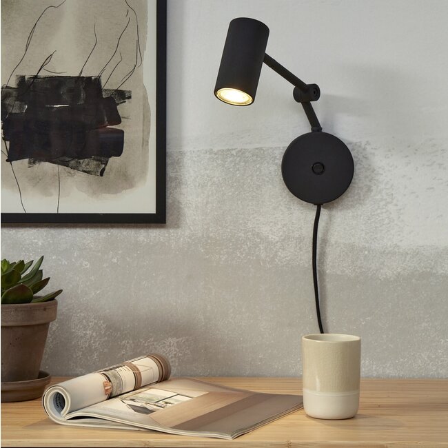 it's about RoMi Wandlamp ijzer Montreux zwart